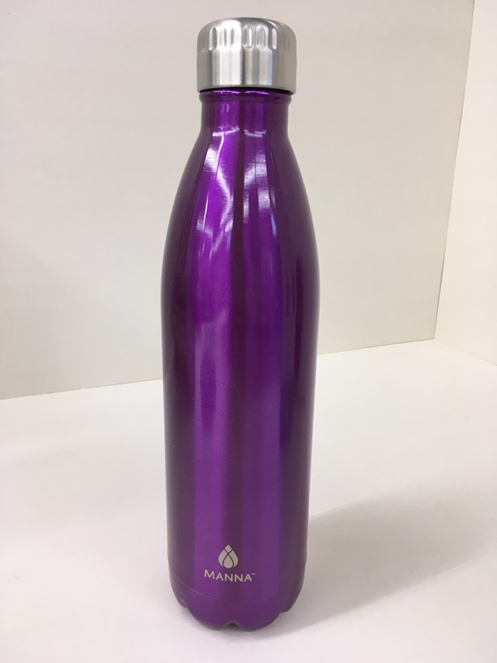 Purple metal bottle