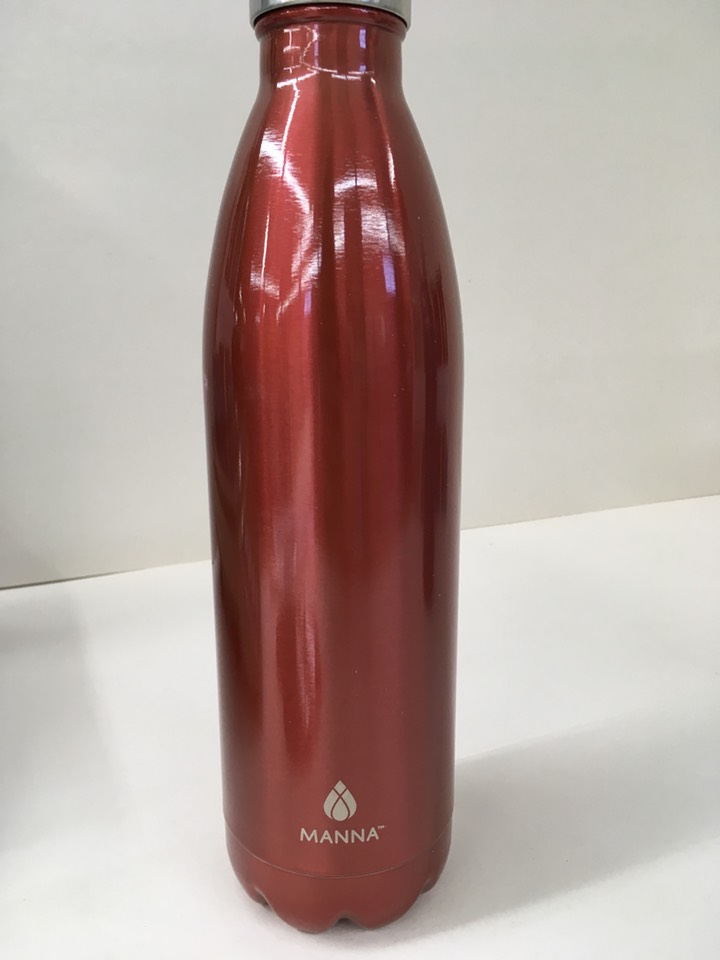 Red metal bottle